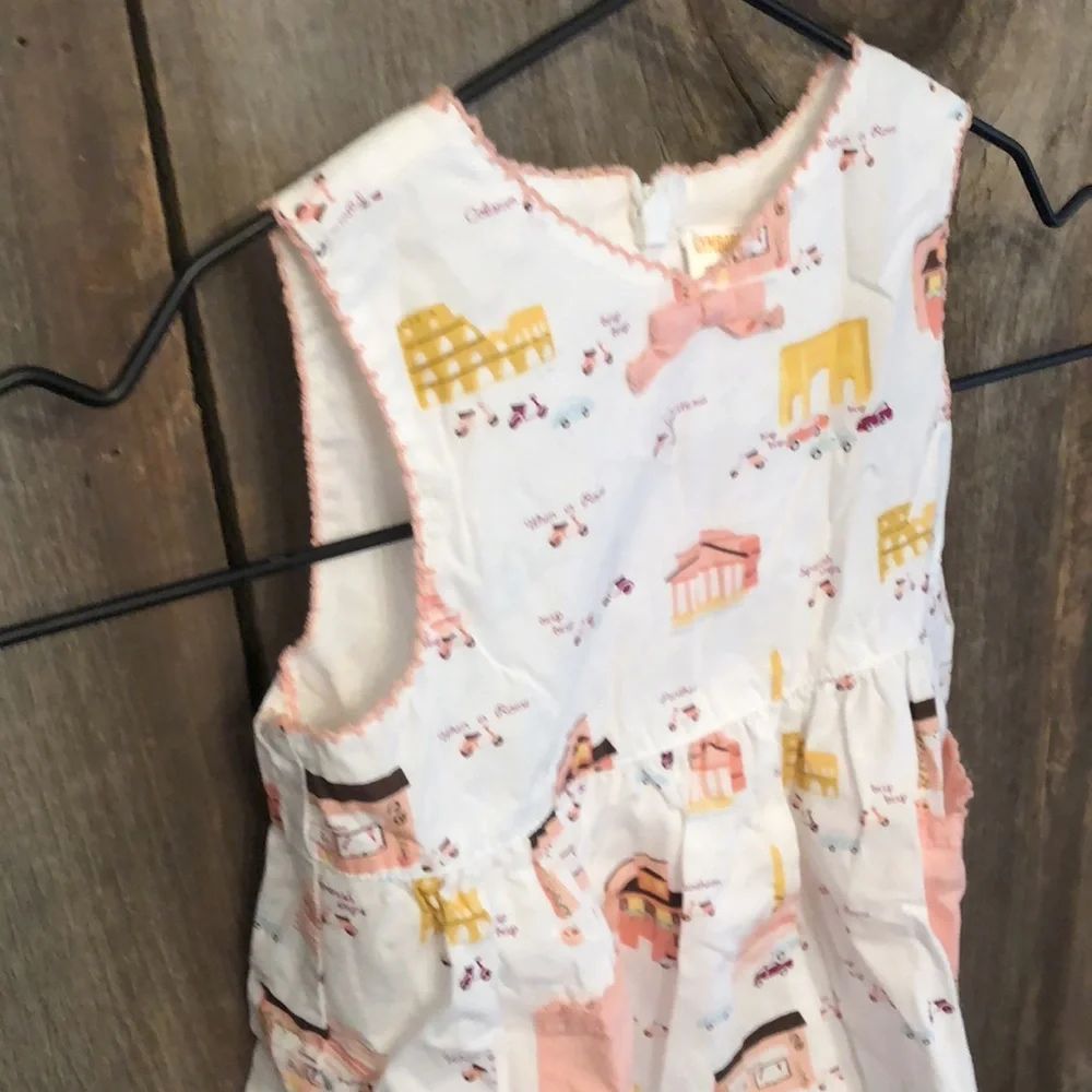 NWOT 2006 Gymboree White Travel Dress Size 12 - 18 months girls